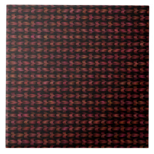 Pink Black Abstract Weave Pattern Tile