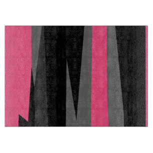 Pink Black and Gray    Cutting Board