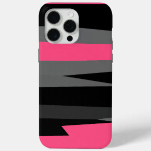 Pink Black and Grey iPhone 15 Pro Max Case