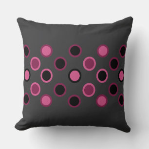 pink, black and grey dots cushion