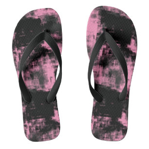 Pink Black and Grey   Flip Flops