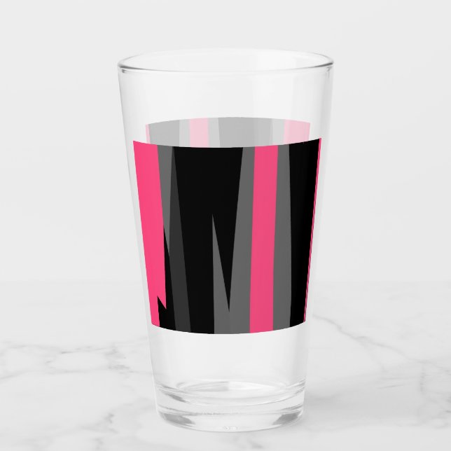 Pink Black and Grey     Glass (Front)