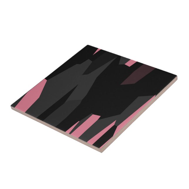 Pink Black and Grey   Tile (Side)