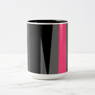 Pink Black and Grey    Two-Tone Coffee Mug