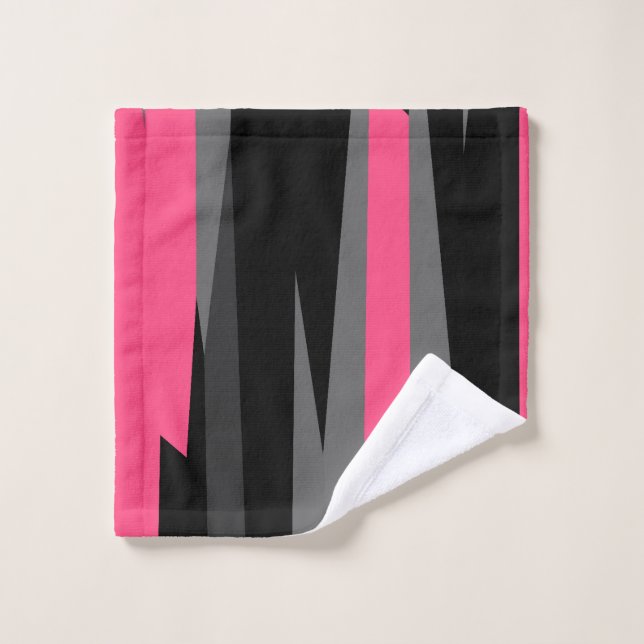 Pink Black and Grey  Wash Cloth (Wash Cloth)