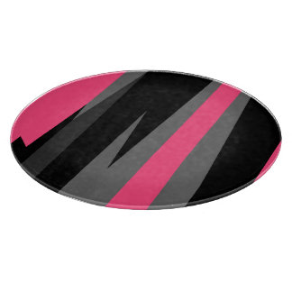 Pink Black and Grey  Wash Cloth Cutting Board