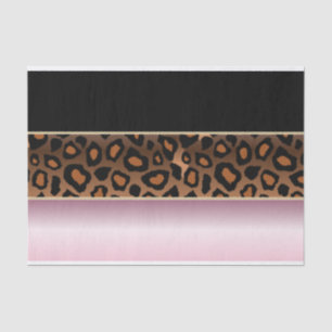 Pink, Black and Jaguar Print Tissue Paper
