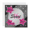 Pink, Black, and Silver Stars Sweet 16 Invitation