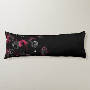 pink black and white abstract body cushion