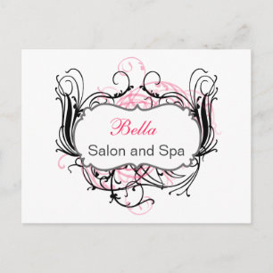 pink black and white Chic Business Thank You Cards