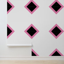 Pink Black and White Diamond Chequerboard Dramatic