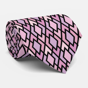 Pink & Black Argyle Tie