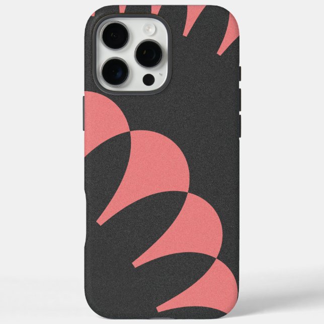 Pink & Black Artistic Abstract Fractal Art  Case-Mate iPhone Case (Back)