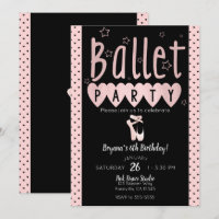 Pink & Black Ballet Ballerina Chic Birthday Party