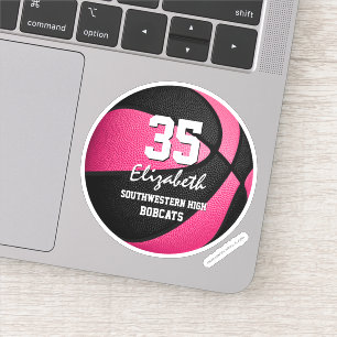 Pink black basketball team colours girls sports