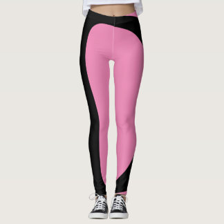 pink &black boder leggings