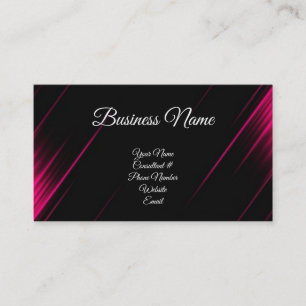 Pink & Black Calligraphy Consultant Business Card