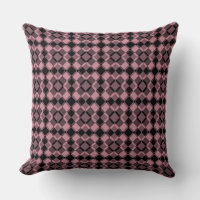 Pink Black Checker Argyle Pattern