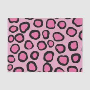 Pink Black Cheetah Animal Print Tissue Paper