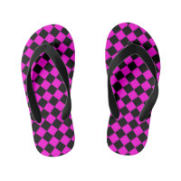 Pink Black Chequered Diamond Pattern 