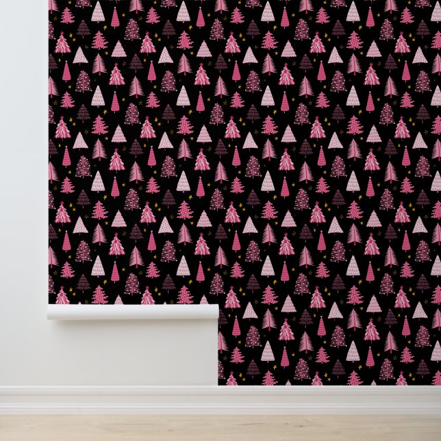 Pink & Black Christmas tree Wallpaper (Application)