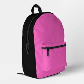Pink Black Colour Combination Printed Backpack