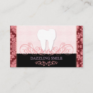 Pink + Black Cosmetic Dentistry Business Card