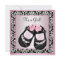 Pink Black Damask Shoes Baby Girl Shower