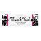 Pink & black damask Wedding favour Gift tag