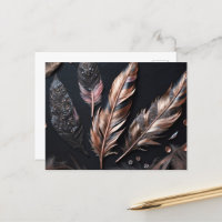 Pink & Black Decorative Feathers