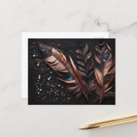 Pink & Black Decorative Feathers & Rhinestones