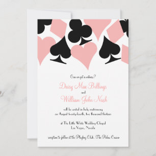 Pink & Black Destiny Las Vegas Wedding Invitation