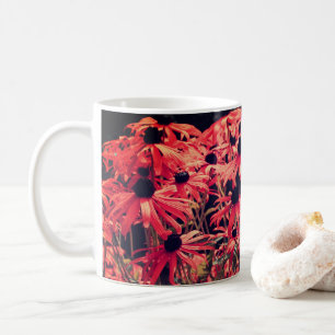Pink Black Eyed Susan Floral Art  Coffee Mug
