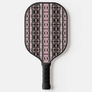 Pink Black Faux Copper Metallic Pickleball Paddle