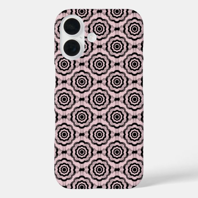 Pink Black Flower Seamless Pattern Case-Mate iPhone Case (Back)