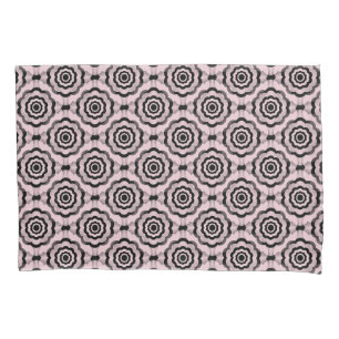 Pink Black Flower Seamless Pattern Pillowcase