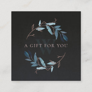 PINK BLACK FOLIAGE INITIAL WREATH GIFT CERTIFICATE