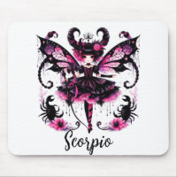 Pink Black Gothic Fairy Scorpio Astrology Zodiac