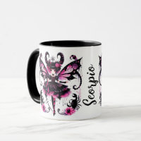 Pink Black Gothic Fairy Scorpio Astrology Zodiac