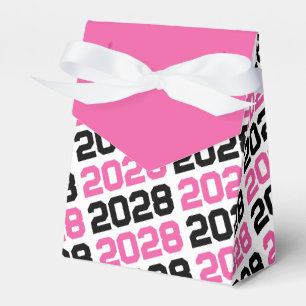Pink & Black Graduation Thank You Gift Favour Box