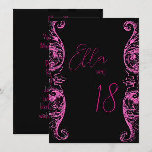 Pink & Black Invitation
