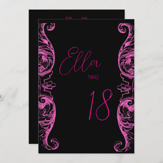 Pink & Black Invitation