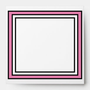 Pink Black Layered Square Frame Envelope