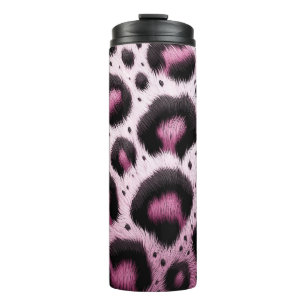 Pink & Black Leopard Fur Animal Print Spots  Thermal Tumbler