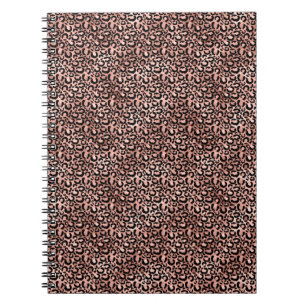Pink Black Leopard Print Notebook