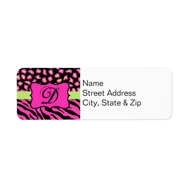 Pink, Black & Lime Green Zebra & Cheetah Skins (Front)