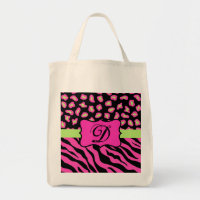 Pink, Black & Lime Green Zebra & Cheetah Skins