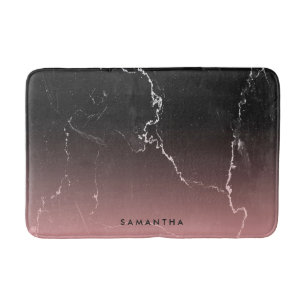 Pink & Black Marble Bath Mat