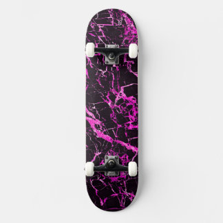 Pink & Black Marble (Complete w/Trucks & Wheels), Skateboard