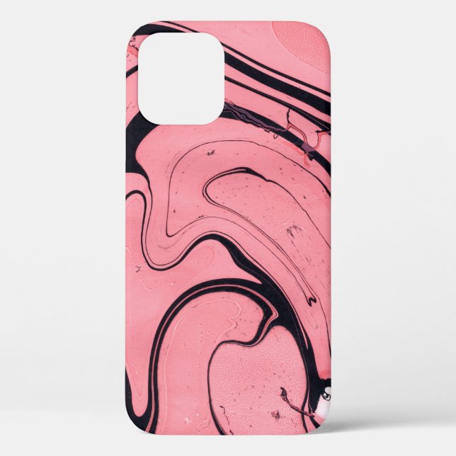 Pink Black Marble Hand Drawn Case-Mate iPhone Case (Back)